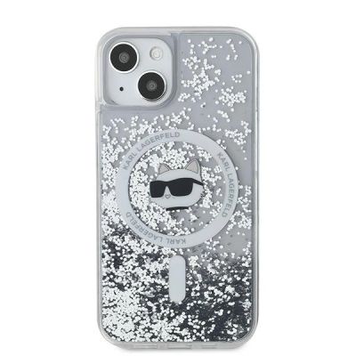 3. Karl Lagerfeld Liquid Glitter Choupette Head MagSafe case for iPhone 13 - transparent