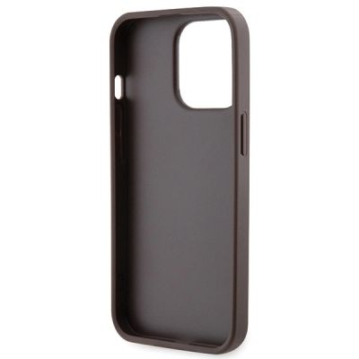 8. Guess GUHCP13LP4TDSCPW Case for iPhone 13 Pro / 13 - Brown Crossbody 4G Metal Logo