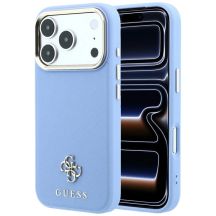 Guess Saffiano Small 4G & Classic Logo MagSafe Case for iPhone 18 Pro Max / 17 Pro Max - Light Blue