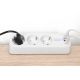 9. Digitus 3-Way Office Power Strip with 2 USB-A and 1 USB-C Ports, White