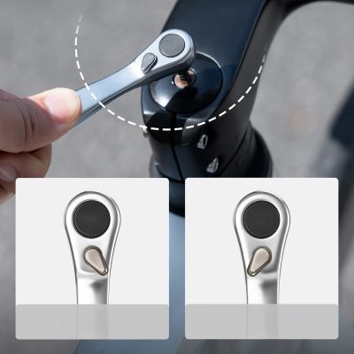 7. Rockbros Multitool Bike Tool Set with CO2 Pump and Ratchet Wrench - Black
