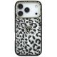 3. Guess IML Leopard Glitter Triangle Logo MagSafe Case for iPhone 17 Pro / 18 Pro - Black