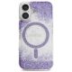 3. Guess HC Resin Bottom Glitter MagSafe case for iPhone 16 - purple