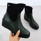 9. Women's suede wedge boots green M.Daszyński 2510