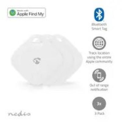 Nedis Bluetooth Key Finder Keychain, 3-Pack for Finding Valuable Items