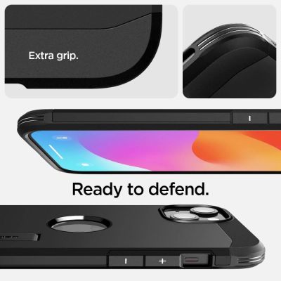 10. Spigen Tough Armor MagSafe case for iPhone 15 - black