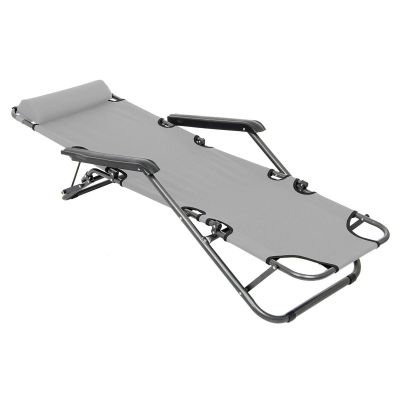 27. MULTIPLE-POSITION LEVEL CHAIR WITH HEADREST, GRAY