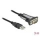 3. DeLOCK 65962 Parallel Cable Black 3m USB Type-A DB-9
