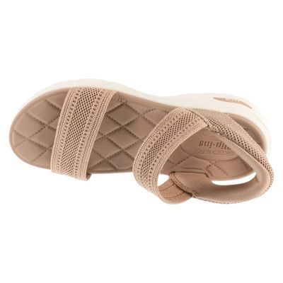 3. Skechers Slip-Ins: GO Walk Arch Fit 2.0 Sandals – Kennedy 140844-TAN Beige 36