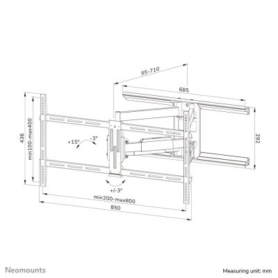 16. NewStar NEOMOUNTS WL40-550BL18 TV SET ACC WALL MOUNT
