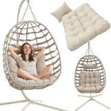 COCOON BEIGE HANGING CHAIR