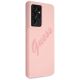4. Guess GUHCS21LLSVSPI S21 Ultra G998 pink/pink hardcase Script Vintage