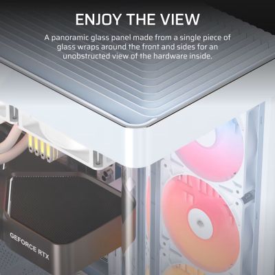 3. Corsair FRAME 4500X RS-R ARGB Tempered Glass Mid-Tower Case, White