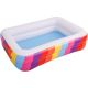 12. FAMILY INFLATABLE POOL RECTANGULAR 2-RING RAINBOW 195x140x47CM 51470