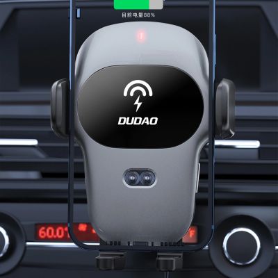 3. Dudao Automatic Car Holder with Built-in Qi 15W Wireless Charger Gray (F20xs)