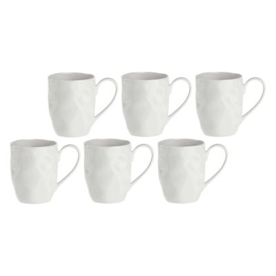 LA PORCELLANA BIANCA LUNIA Set of 6 mugs 350 ml