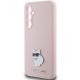6. Karl Lagerfeld Silicone Choupette Metal Pin case for Samsung Galaxy S23 FE - pink