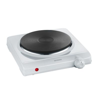 3. SEVERIN Single-Hotplate Electric Cooker, White Enamel, Thermostat, 1500 W, DK1091