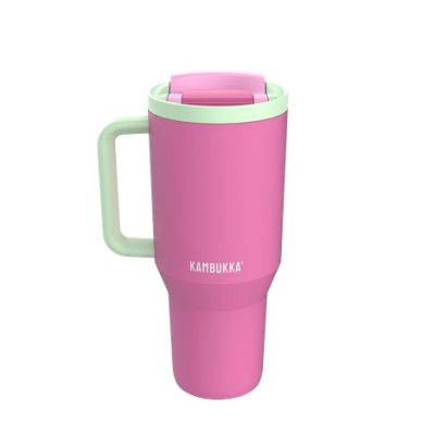 21. Kambukka Rio Tumbler 950ml Thermal Mug with Straw, Bubblegum Mint