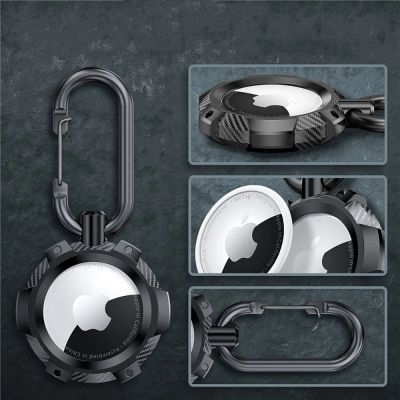 6. Tech-Protect TPUCarbon Case for Apple AirTag - Black