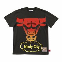 Mitchell & Ness NBA Logo Chicago Bulls T-Shirt Black