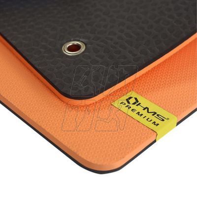 6. Club fitness mat with holes HMS Premium MFK01 Orange-Black