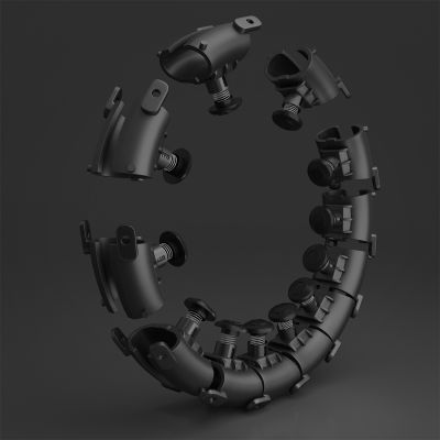 13. HULA HOP SET HHW12 BLACK WITH PROJECTIONS AND HMS WEIGHT + BELT BR163 BLACK PLUS SIZE