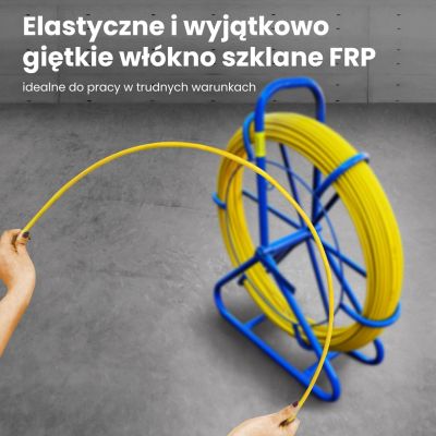 8. Extralink Pilot Cable Puller Pilot 3.8mm 100m FRP Fiberglass, Diameter 3.8mm, Length 100m, Yellow