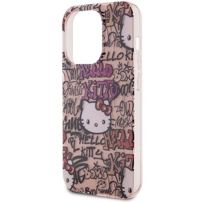 6. Hello Kitty IML Tags Graffiti case for iPhone 15 Pro Max - pink