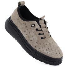 Leather openwork platform shoes fango Jezzi 26PB18-135