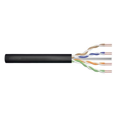 DIGITUS cat.6 gel-filled outdoor installation cable, U/UTP, AWG 23/1, PE, 305m, black, spool