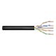 DIGITUS cat.6 gel-filled outdoor installation cable, U/UTP, AWG 23/1, PE, 305m, black, spool