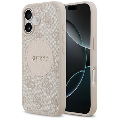 Guess 4G Circle Classic Logo MagSafe Case for iPhone 17 - Pink