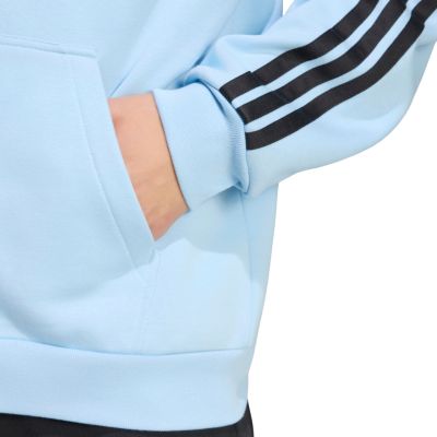 5. Men's adidas Essentials 3-Stripes Fleece Full-Zip Hoodie, Sky Blue KY4143