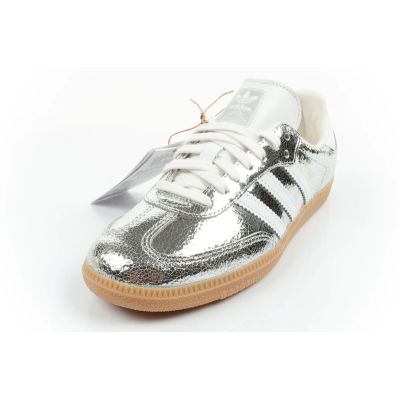 3. Adidas women's sports shoes Samba OG silver sneakers fashionable leather