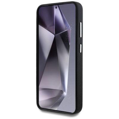 5. Guess Grained Triangle Logo MagSafe case for Samsung Galaxy S25 - black