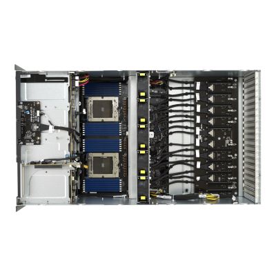 8. Asus Rack Platform (4U) ESC8000A-E12 AMD Epyc 9004 (8x NVMe/SATA HS, 1xM.2, 2x10Gbe, IPMI, 2+2 3000W)