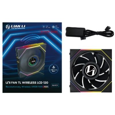 4. Lian Li UNI FAN TL Wireless LCD Lüfter ARGB PWM Reverse Blade 120mm fan black