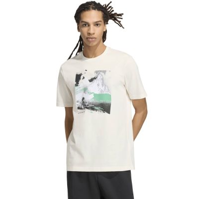 Men's adidas Memories of Sport Outdoor Graphic T-shirt Cream KC7095