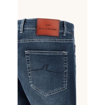 4. Paul&Shark Red Rivet five-pocket men's jeans in mid-navy denim (15314100-J02)