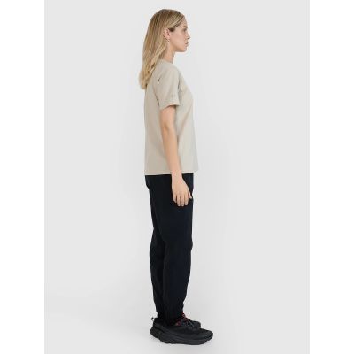 5. Women's oversize printed T-shirt 4F 4FWSS25TTSHF1994-83S