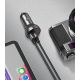 12. Baseus 2x USB 4.8A 24W car charger with LCD + 3in1 cable USB - USB Type C / micro USB / Lightning 1.2m black (TZCCBX-0G)