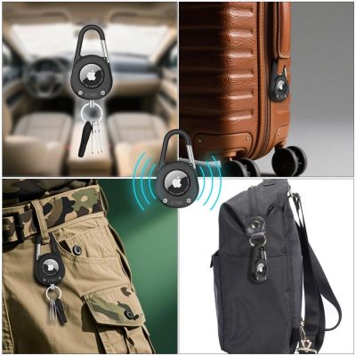 8. Tech-Protect Slidelock Carabiner Keychain Case for Apple AirTag 1/2 - Black