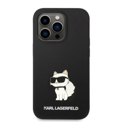 3. Karl Lagerfeld Silicone Choupette case for iPhone 14 Pro Max - black
