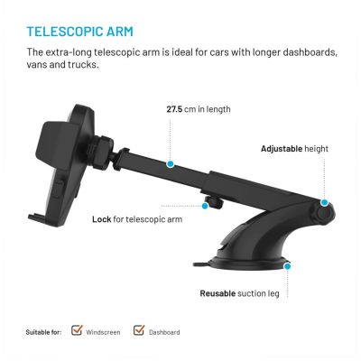 2. FIXED FIXICQ-XXL-BK Passive Holder Mobile Phone/Smartphone Black