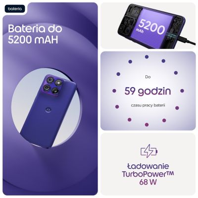 10. Motorola edge 70 fusion 17.2 cm (6.78") Dual SIM Android 16.0 5G USB Type-C 8GB 256GB 5200mAh Purple