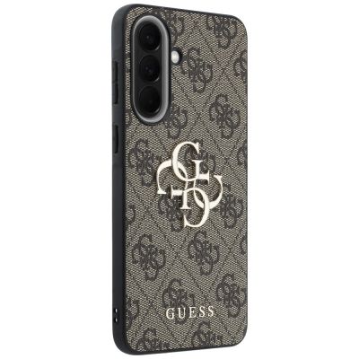 4. Guess Leather 4G Metal Logo Case for Samsung Galaxy A57 5G - Brown