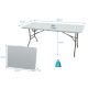 12. CATERING TABLE FOLDABLE INTO A SUITCASE 180x70CM MAX.100KG WHITE