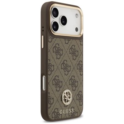 4. Guess 4G Strass Logo MagSafe Case for iPhone 18 Pro Max / 17 Pro Max – Brown