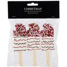 ICE CREAM HANGING DECORATION BALL 3 PCS WHITE